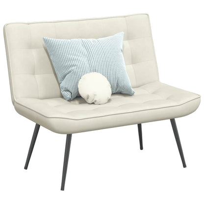 Panca Crema 110x74x84 cm in Velluto