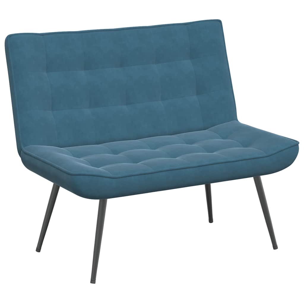 Panca Blu 110x74x84 cm in Velluto