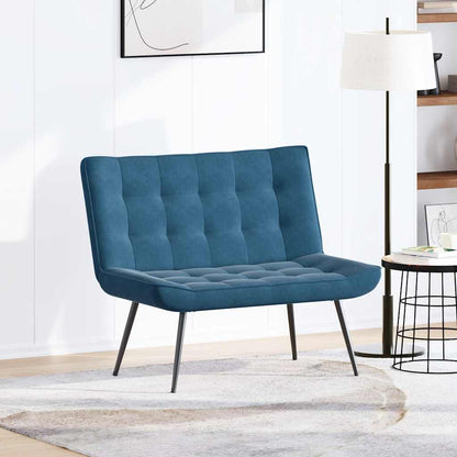 Panca Blu 110x74x84 cm in Velluto