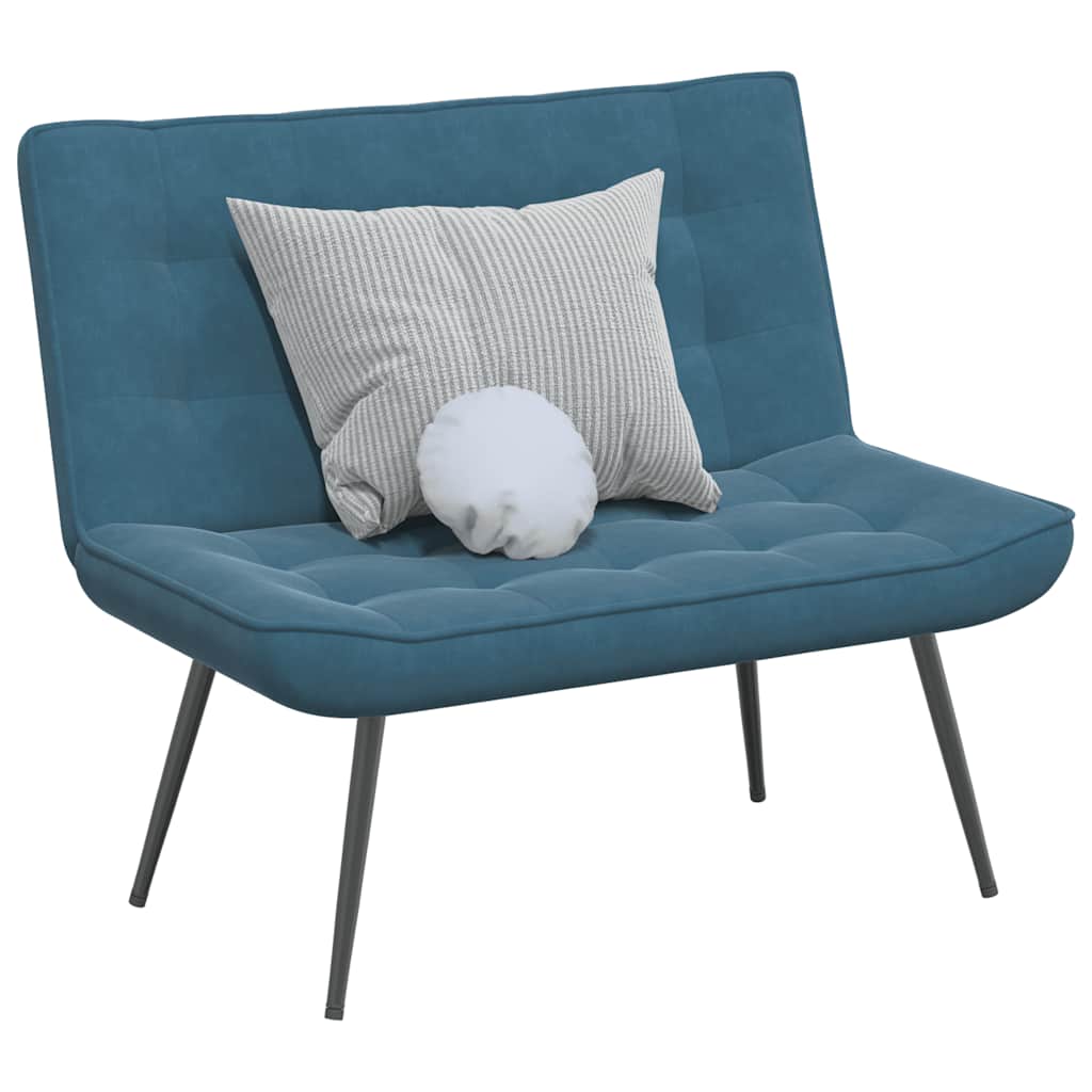 Panca Blu 110x74x84 cm in Velluto