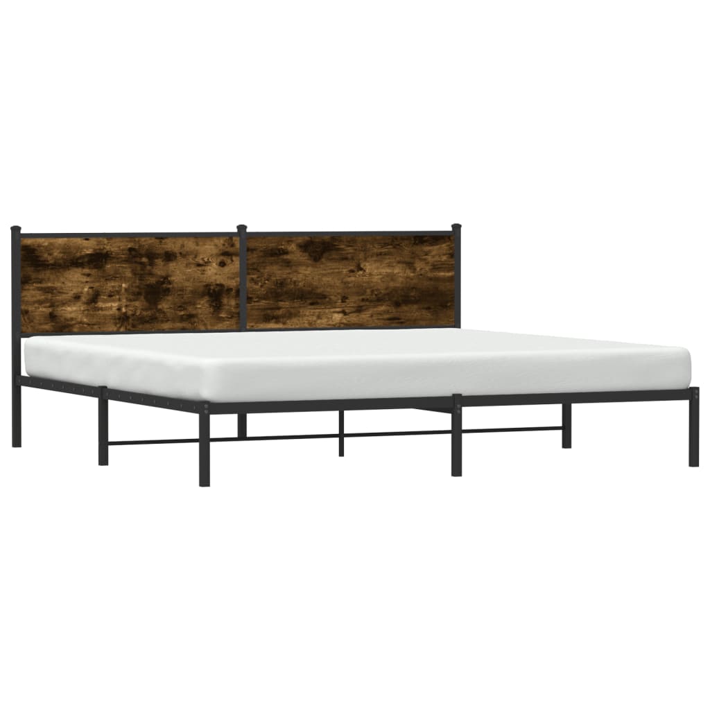 Giroletto senza Materaso in Metallo Rovere Fumo 200x200 cm