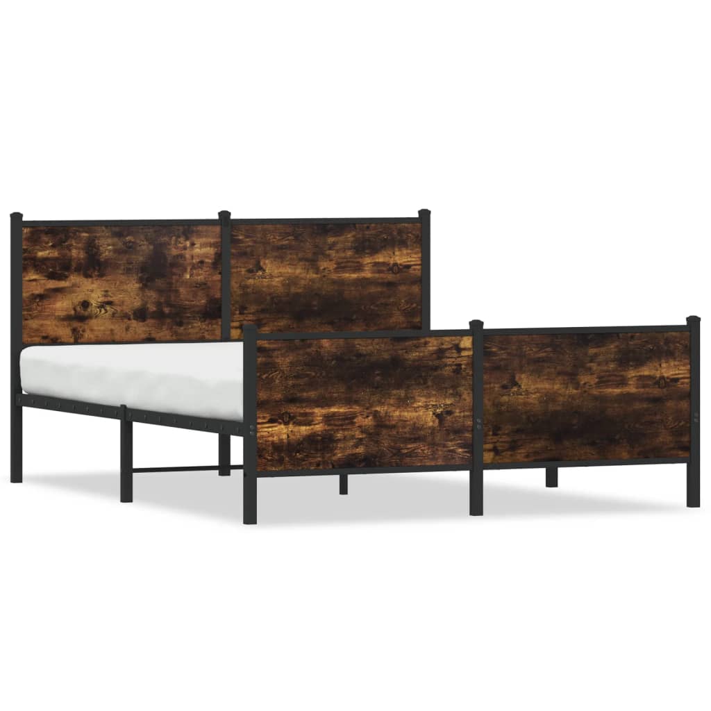 Giroletto senza Materaso in Metallo Rovere Fumo 140x200 cm
