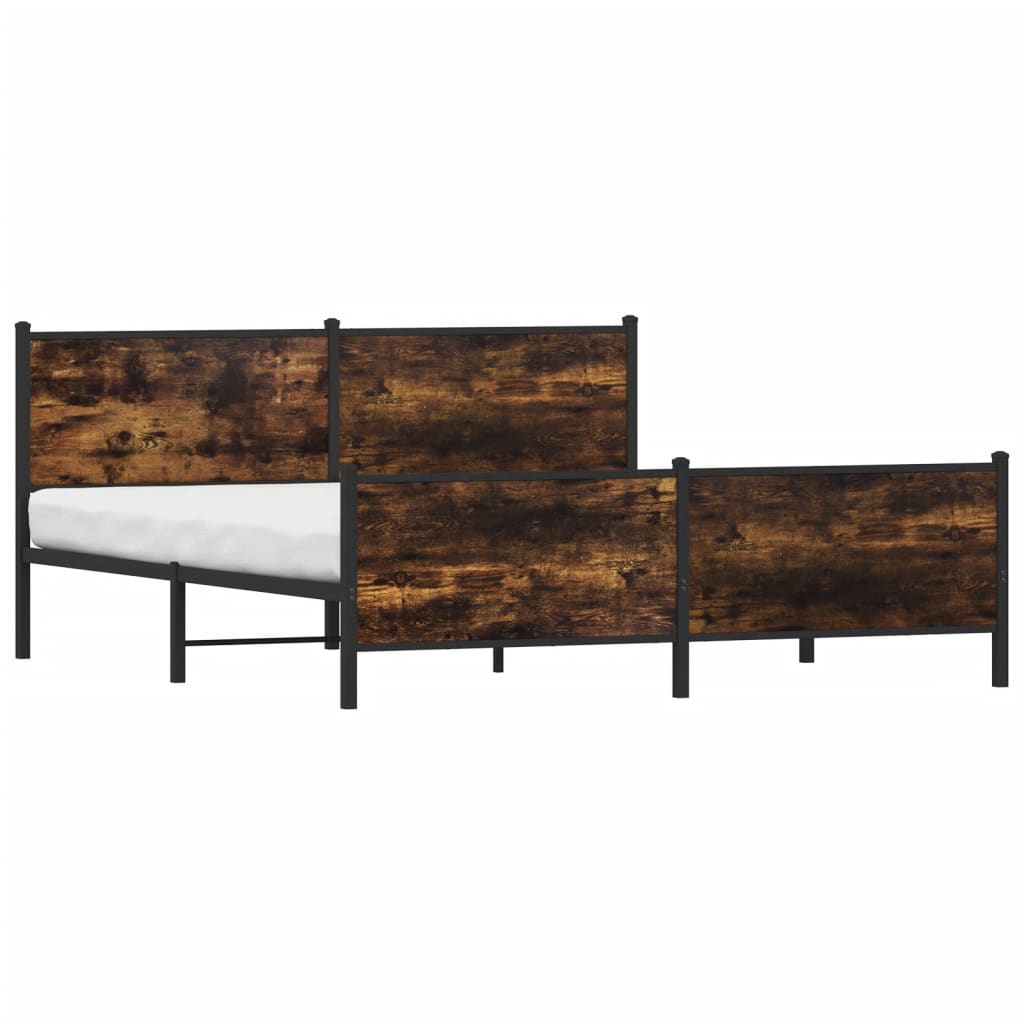 Giroletto senza Materaso in Metallo Rovere Fumo 180x200 cm