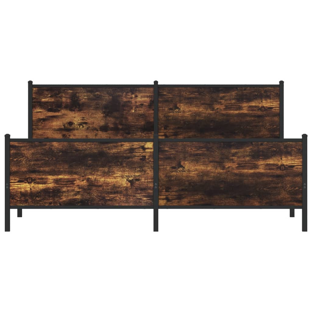 Giroletto senza Materaso in Metallo Rovere Fumo 180x200 cm