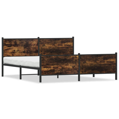Giroletto senza Materaso in Metallo Rovere Fumo 193x203 cm
