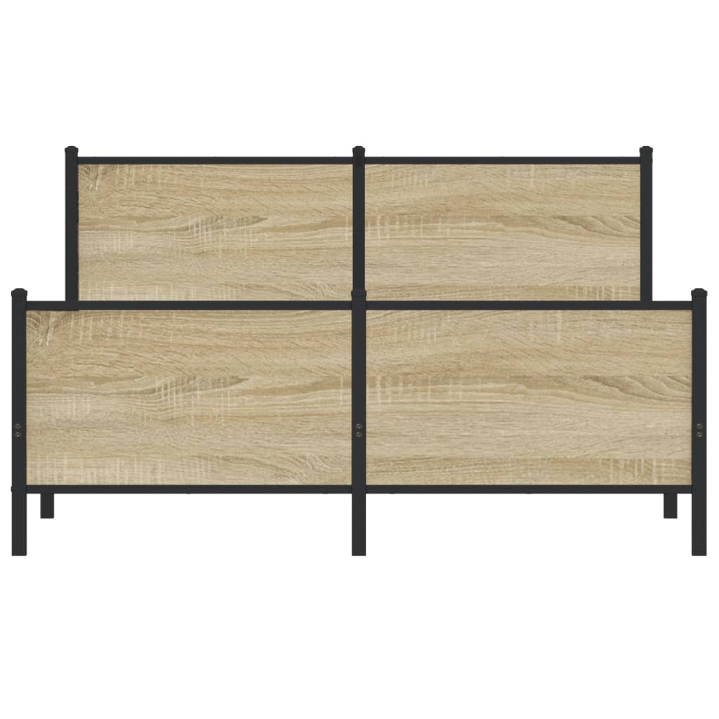 Giroletto senza Materaso in Metallo Rovere Sonoma 160x200 cm