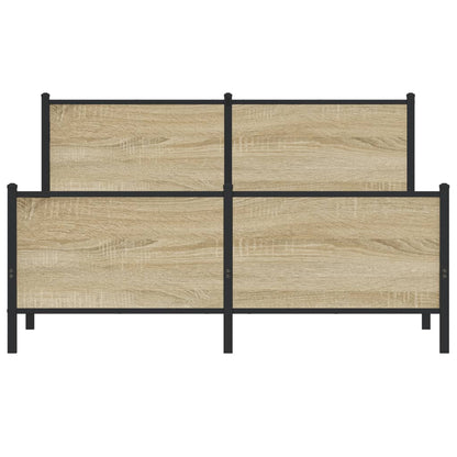 Giroletto senza Materaso in Metallo Rovere Sonoma 160x200 cm