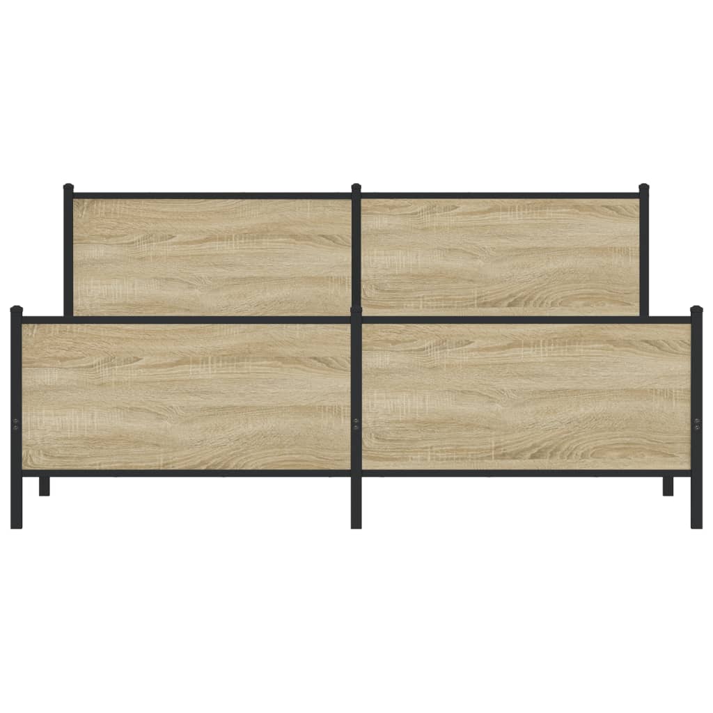 Giroletto senza Materaso in Metallo Rovere Sonoma 180x200 cm