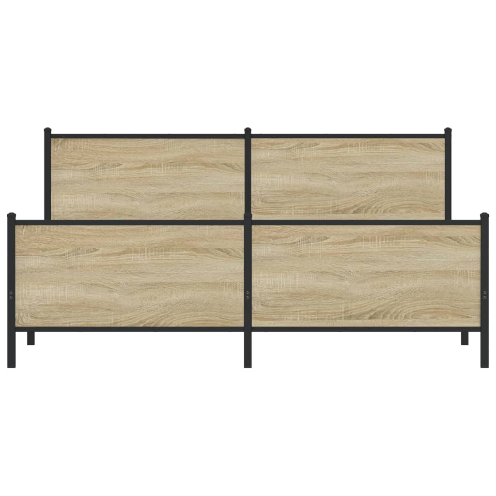 Giroletto senza Materaso in Metallo Rovere Sonoma 193x203 cm