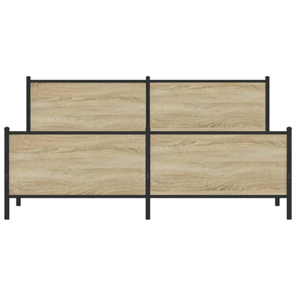 Giroletto senza Materaso in Metallo Rovere Sonoma 193x203 cm