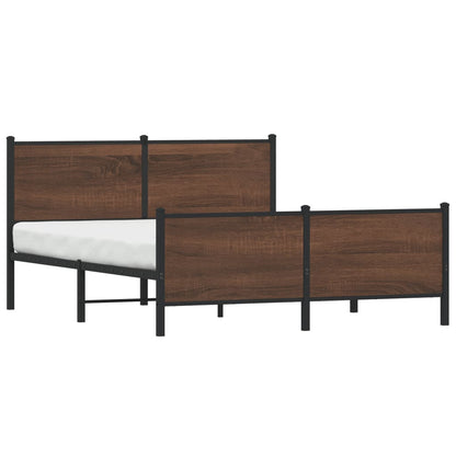 Giroletto senza Materasso in Metallo Rovere Marrone 140x200 cm