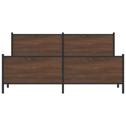 Giroletto senza Materaso in Metallo Rovere Marrone 200x200 cm