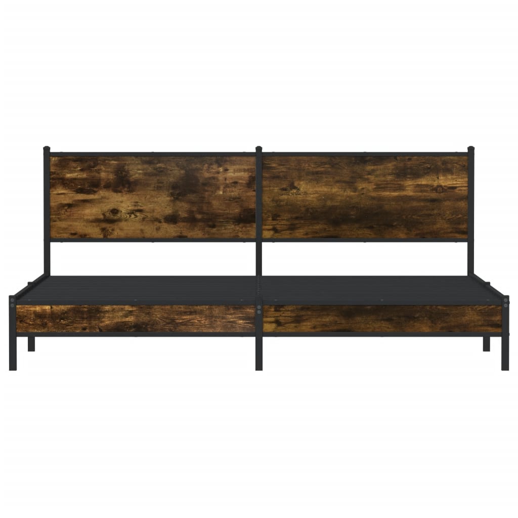 Giroletto senza Materaso in Metallo Rovere Fumo 193x203 cm