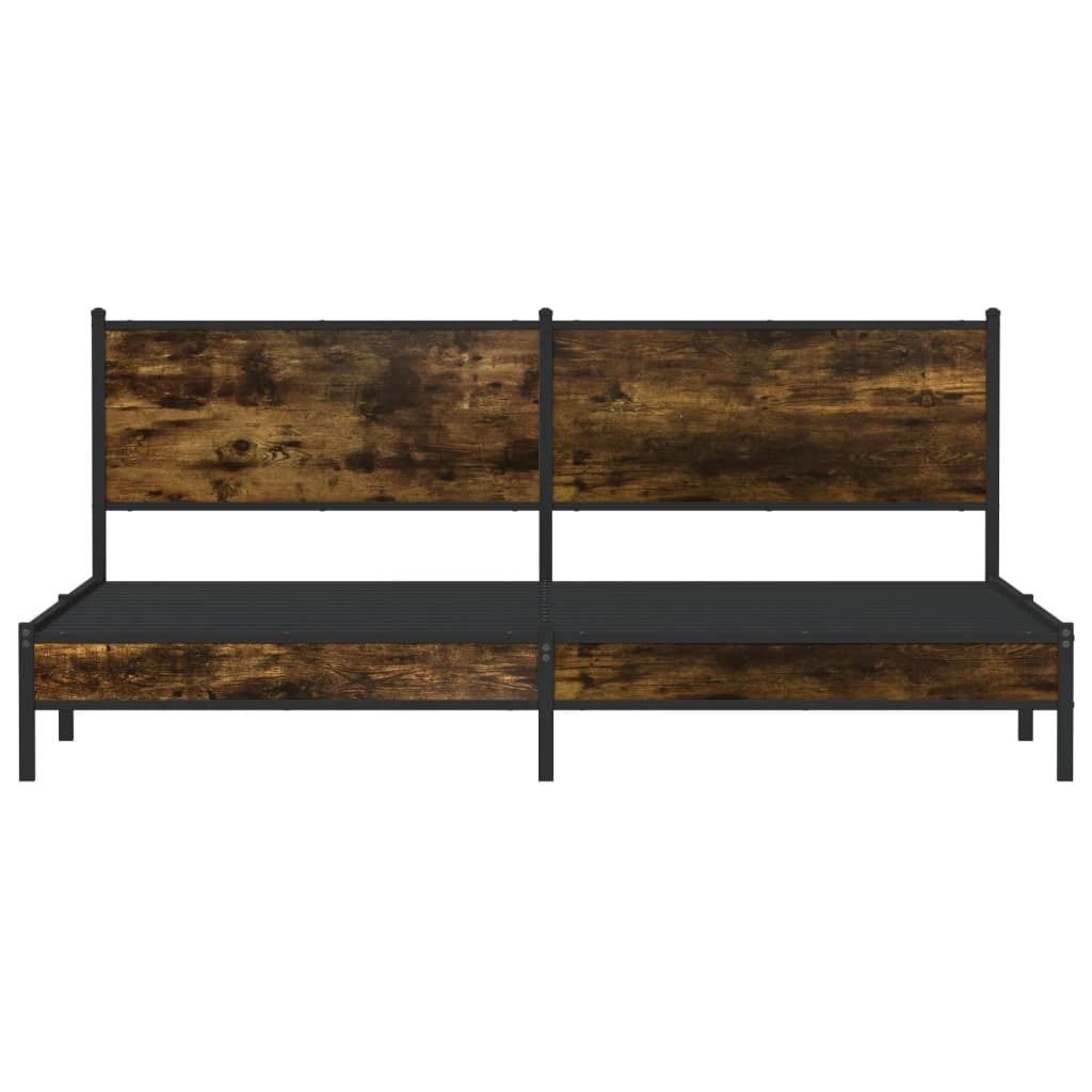 Giroletto senza Materaso in Metallo Rovere Fumo 200x200 cm