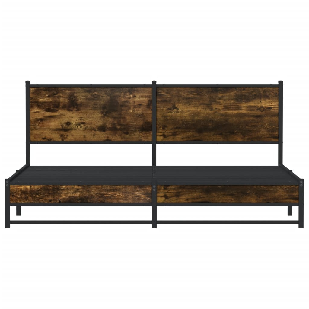 Giroletto senza Materaso in Metallo Rovere Fumo 183x213 cm