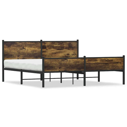 Giroletto senza Materaso in Metallo Rovere Fumo 160x200 cm