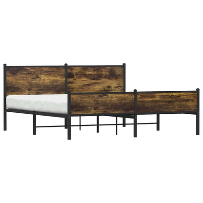 Giroletto senza Materaso in Metallo Rovere Fumo 180x200 cm
