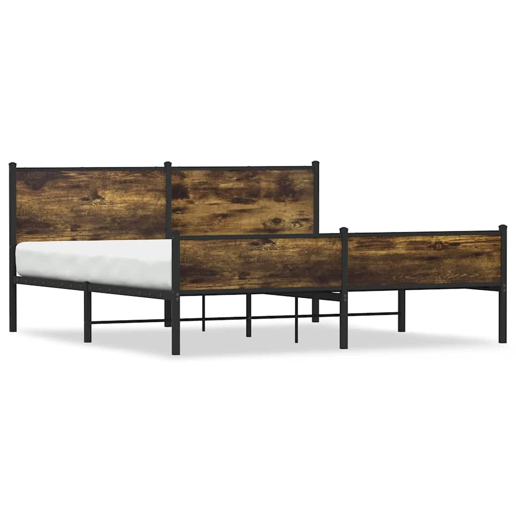 Giroletto senza Materaso in Metallo Rovere Fumo 183x213 cm