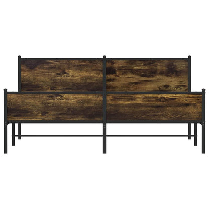 Giroletto senza Materaso in Metallo Rovere Fumo 183x213 cm