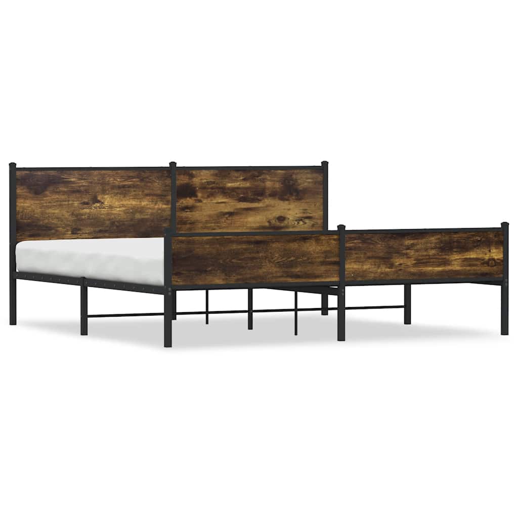 Giroletto senza Materaso in Metallo Rovere Fumo 200x200 cm