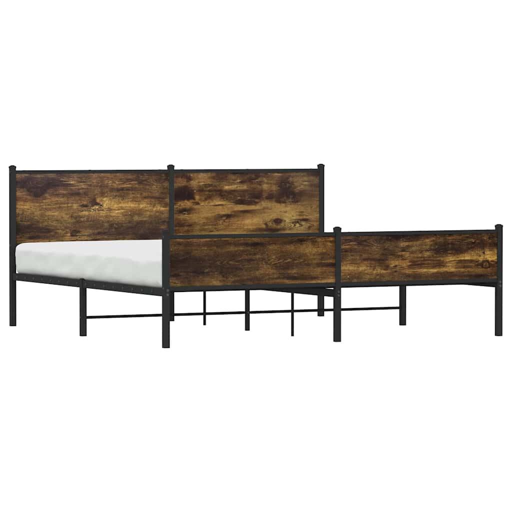 Giroletto senza Materaso in Metallo Rovere Fumo 200x200 cm