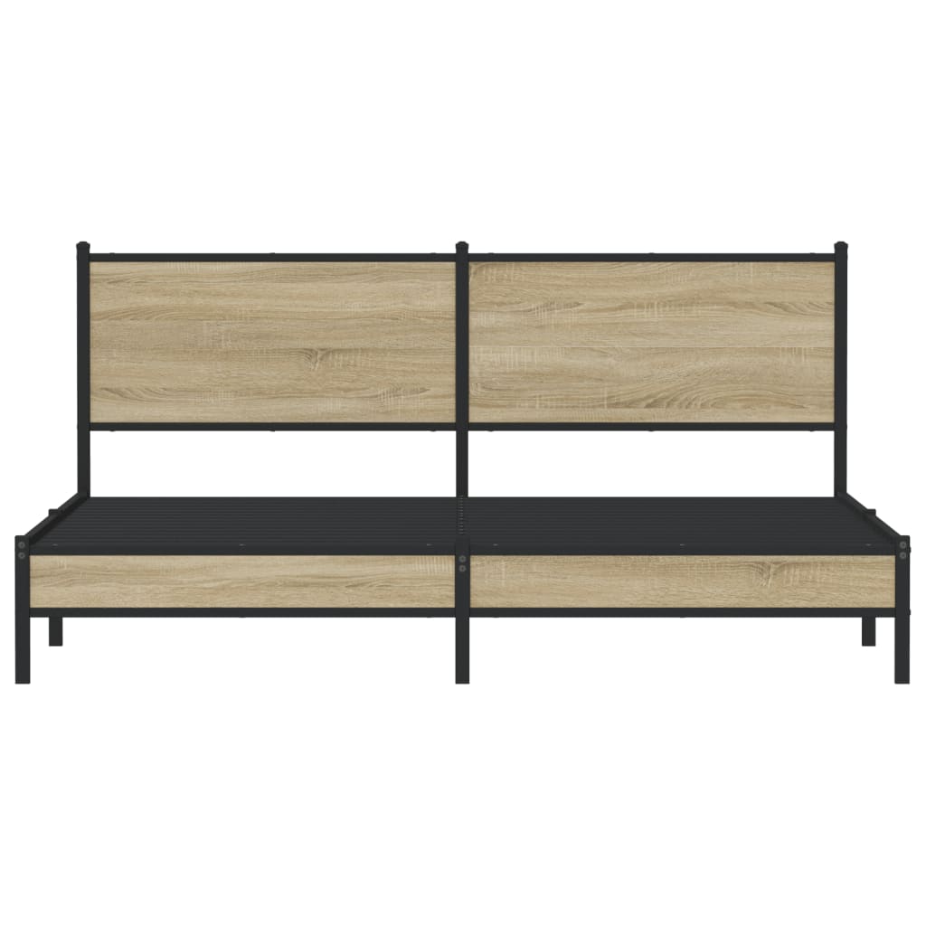 Giroletto senza Materaso in Metallo Rovere Sonoma 180x200 cm