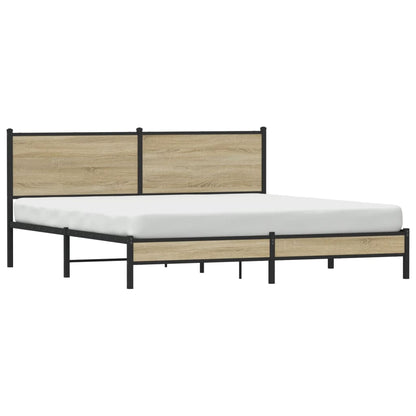 Giroletto senza Materaso in Metallo Rovere Sonoma 183x213 cm