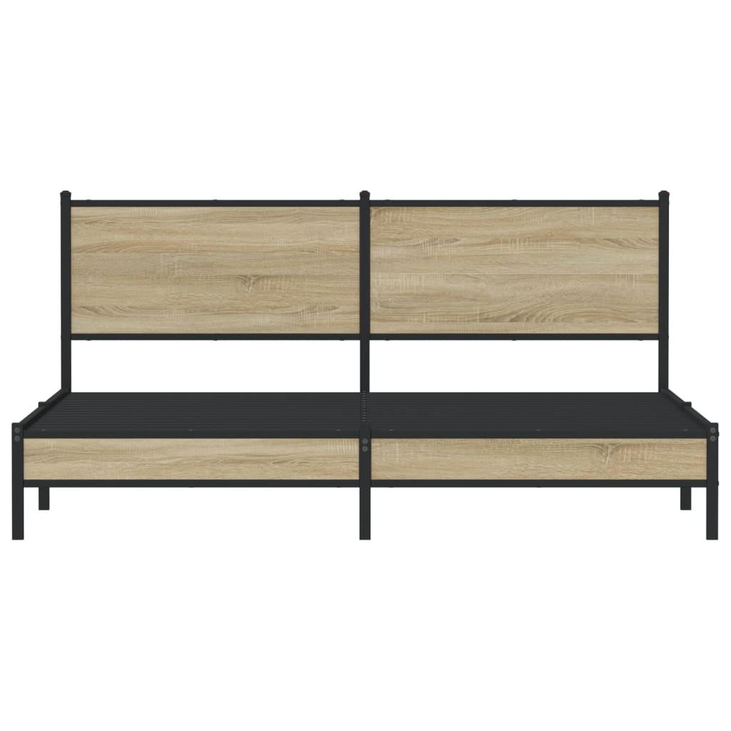 Giroletto senza Materaso in Metallo Rovere Sonoma 183x213 cm