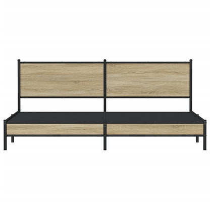 Giroletto senza Materaso in Metallo Rovere Sonoma 193x203 cm