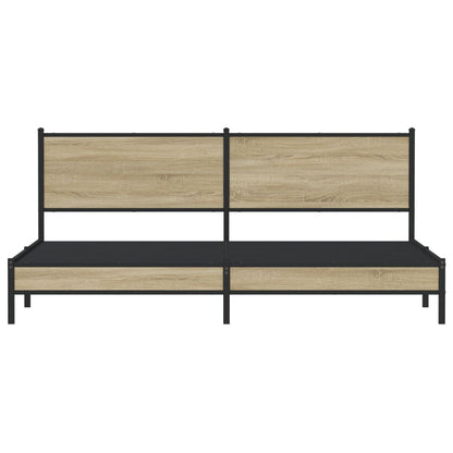 Giroletto senza Materaso in Metallo Rovere Sonoma 200x200 cm