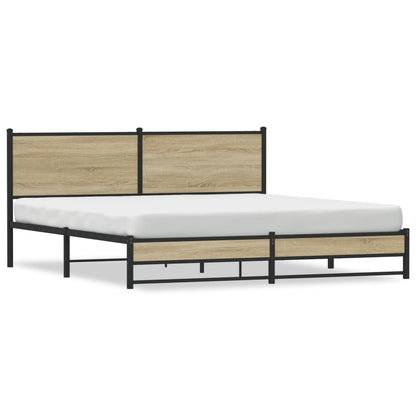 Giroletto senza Materaso in Metallo Rovere Sonoma 180x200 cm