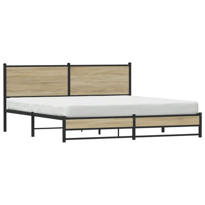 Giroletto senza Materaso in Metallo Rovere Sonoma 180x200 cm