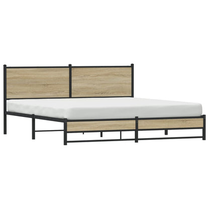 Giroletto senza Materaso in Metallo Rovere Sonoma 183x213 cm