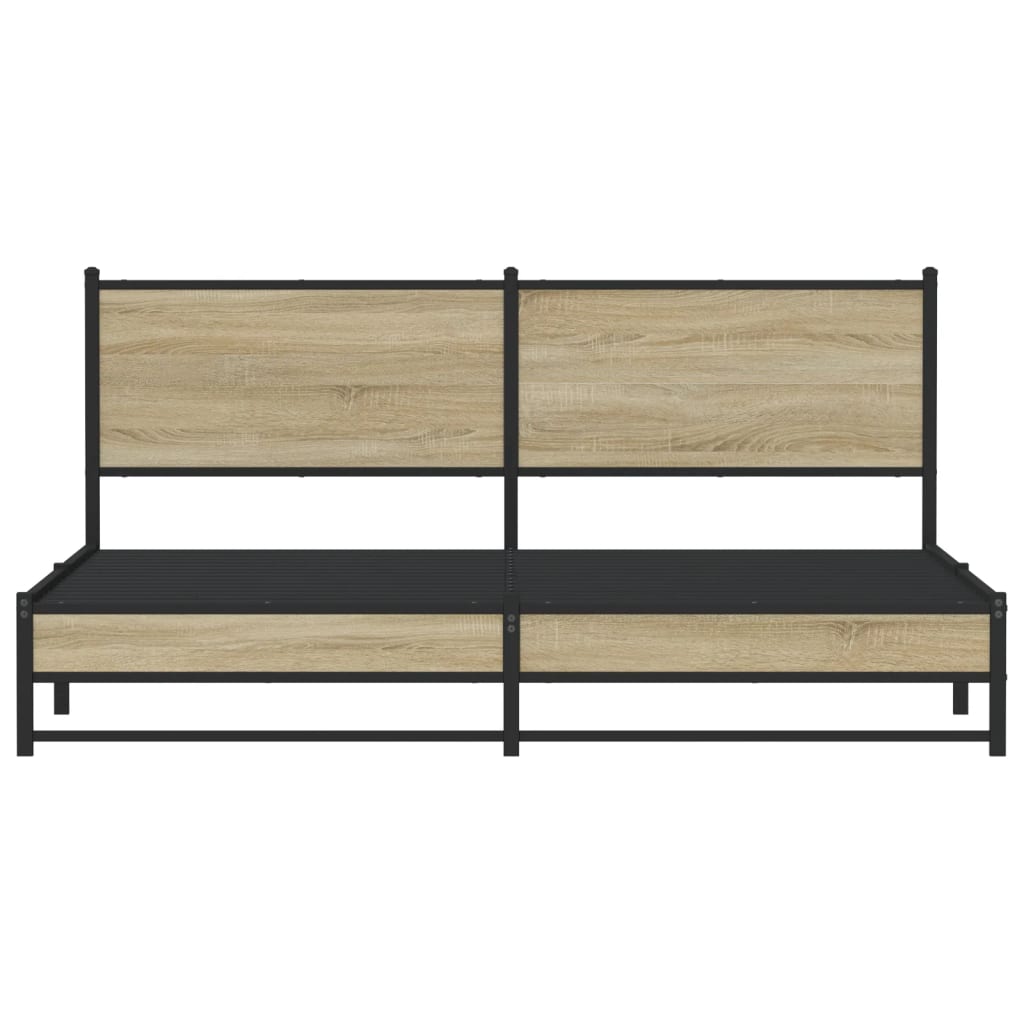 Giroletto senza Materaso in Metallo Rovere Sonoma 183x213 cm