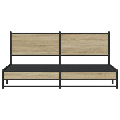 Giroletto senza Materaso in Metallo Rovere Sonoma 183x213 cm