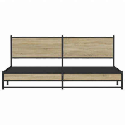 Giroletto senza Materaso in Metallo Rovere Sonoma 193x203 cm