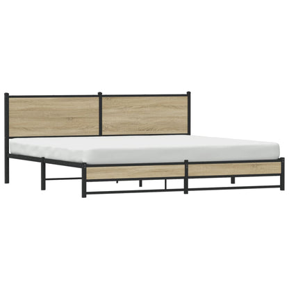 Giroletto senza Materaso in Metallo Rovere Sonoma 200x200 cm