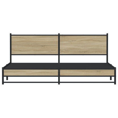Giroletto senza Materaso in Metallo Rovere Sonoma 200x200 cm