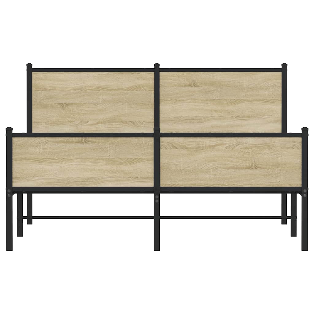 Giroletto senza Materaso in Metallo Rovere Sonoma 150x200 cm