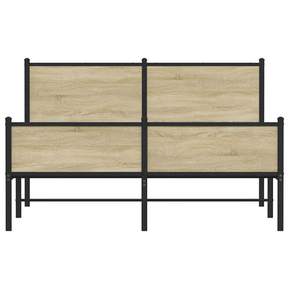 Giroletto senza Materaso in Metallo Rovere Sonoma 150x200 cm