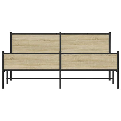 Giroletto senza Materaso in Metallo Rovere Sonoma 180x200 cm