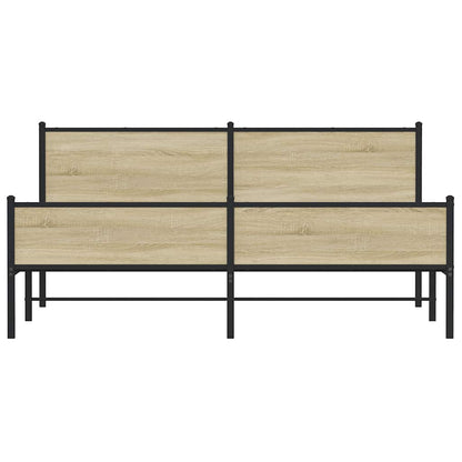 Giroletto senza Materaso in Metallo Rovere Sonoma 183x213 cm