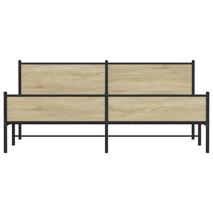 Giroletto senza Materaso in Metallo Rovere Sonoma 200x200 cm