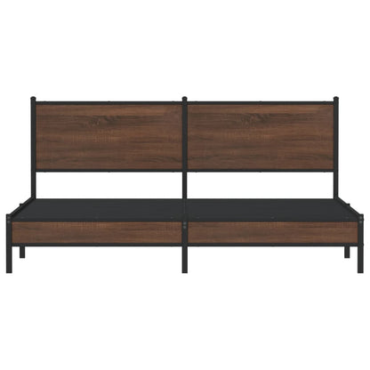 Giroletto senza Materaso in Metallo Rovere Marrone 183x213 cm