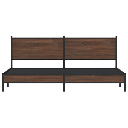 Giroletto senza Materaso in Metallo Rovere Marrone 193x203 cm