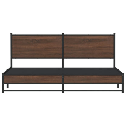 Giroletto senza Materaso in Metallo Rovere Marrone 183x213 cm