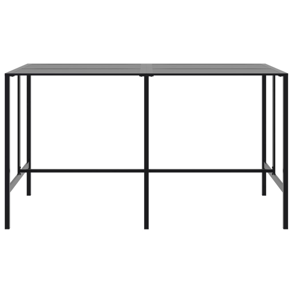 Tavolo da Bar Nero 200x100x110 cm Acciaio Verniciato a Polvere