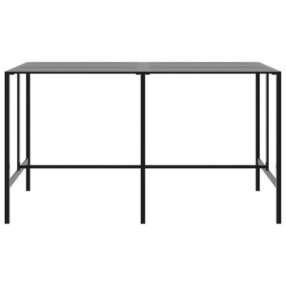 Tavolo da Bar Nero 200x100x110 cm Acciaio Verniciato a Polvere