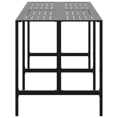 Tavolo da Bar Nero 200x100x110 cm Acciaio Verniciato a Polvere