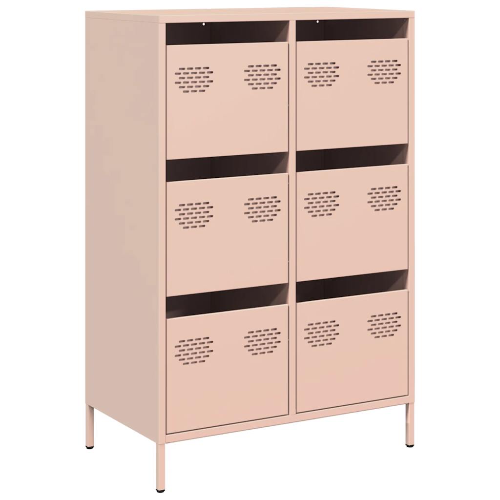 Credenza Rosa 68x39x101,5 cm in Acciaio